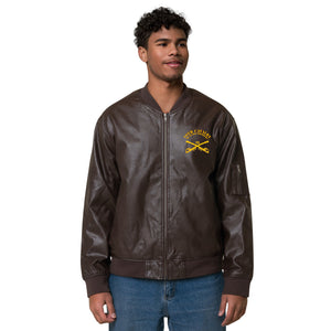 10th Cavalry with Sabers - Leather Bomber Jacket