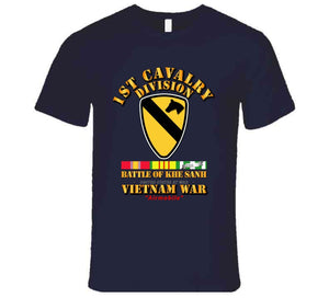 1st Cavalry Division - (Battle Khe Sanh) with Vietnam War Service Ribbons - T Shirt, Premium and Hoodie