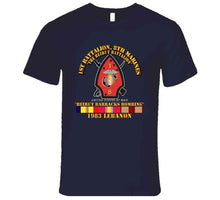 Load image into Gallery viewer, Usmc - 1st Bn, 8th Marines - Beirut Barracks Bombing W Svc Long Sleeve T Shirt
