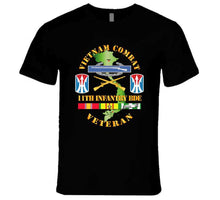 Load image into Gallery viewer, Army - Vietnam Combat, Veteran, 11th Infantry Brigade with Shoulder Sleeve Insignia T Shirt, Premium and Hoodie
