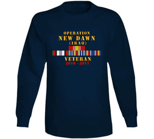 Operation New Dawn Service Ribbon Bar W Gwt - Iraq (2010 - 2011) X 300 T Shirt