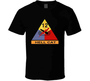 Army - 12th Armored Division, "Hell Cat", without Text - T Shirt, Premium and Hoodie