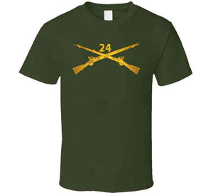 Army - 24th Infantry Regiment Branch Wo Txt T Shirt