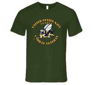 Navy - Seabee - Combat Veteran - No Shadow T Shirt