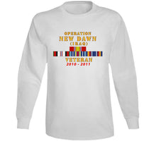 Load image into Gallery viewer, Operation New Dawn Service Ribbon Bar W Gwt - Iraq (2010 - 2011) X 300 T Shirt
