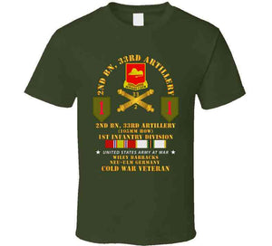 Army - 2nd Bn 33rd Artillery - 1st Inf Div - Germany W Cold Svc T Shirt