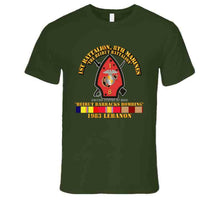 Load image into Gallery viewer, Usmc - 1st Bn, 8th Marines - Beirut Barracks Bombing W Svc Long Sleeve T Shirt
