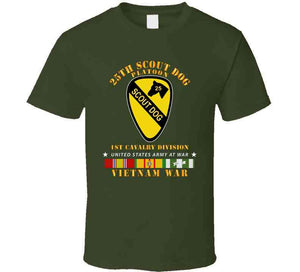 Army - 25th Scout Dog Platoon 1st Cav - Vn Svc T Shirt, Hoodie and Premium