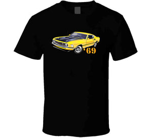 Vehicle - 69 Mach - 1 - Yellow T Shirt