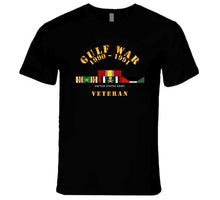 Load image into Gallery viewer, Army - Gulf War 1990 - 1991, and Swasm 3 Stars with Vietnam Service Ribbons - T Shirt, Premium and Hoodie
