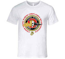 Load image into Gallery viewer, United States Marine Corps - Force Recon on USMC Seal - Tshirt
