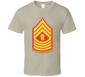 Usmc - Enlisted Insignia - E9 - Master Gunnery Sergeant (mgysgt) - Dress Blue - Bottom Txt T X 300 T Shirt