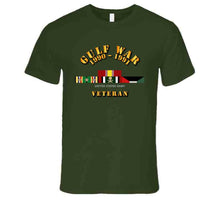 Load image into Gallery viewer, Army - Gulf War 1990 - 1991, and Swasm 3 Stars with Vietnam Service Ribbons - T Shirt, Premium and Hoodie
