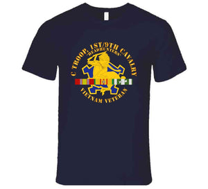 Army - C Troop, 1st-9th Cavalry - Headhunters - Vietnam Vet W Vn Svc X 300 Long Sleeve T Shirt