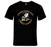 Load image into Gallery viewer, Navy - Seabee - Combat Veteran - No Shadow T Shirt
