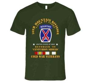 Army - 10th Mountain Division - Climb To Glory - Reforger 90, Centurion Shield  - Cold X 300 T Shirt