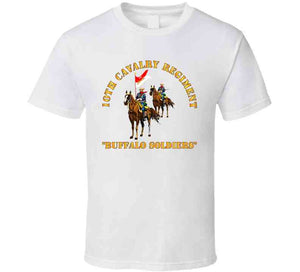 Army - 10th Cavalry Regiment W Cavalrymen - Buffalo Soldiers V1 Classic T Shirt