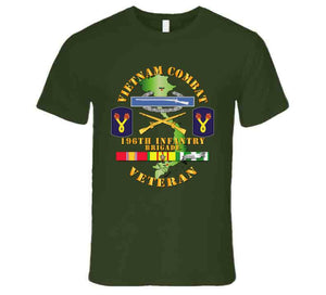 Army - Vietnam Combat, 196th Infantry Brigade, Veteran with Shoulder Sleeve Insignia - T Shirt, Premium and Hoodie