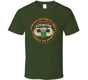 SOF - 10th SFG - Airborne Badge T Shirt