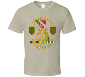 Army - Vietnam Combat Veteran, 1st Battalion, 7th Artillery, 1st Infantry Division with Shoulder Sleeve Insignia - T Shirt, Premium and Hoodie