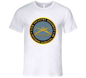 Army - 24th Infantry Regiment - Jefferson Barracks, Mo - Buffalo Soldiers W Inf Branch T Shirt