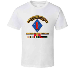 USMC - 1st Marine Division, Desert Storm Veteran - T Shirt, Hoodie, and Premium