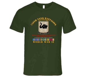 Army - 758th Tank Battalion, "Tuskers", World War II with European Theater Service Ribbons - T Shirt, Premium and Hoodie