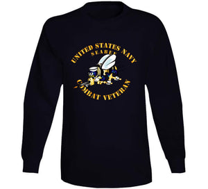 Navy - Seabee - Combat Veteran - No Shadow T Shirt