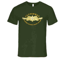 Load image into Gallery viewer, Uscg - Cutterman Badge - Officer - Gold T Shirt
