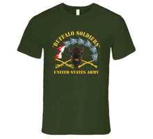 Load image into Gallery viewer, Army - Buffalo Soldiers - Infantry - Cavalry Guidons W Buffalo Head - Us Army X 300 T Shirt
