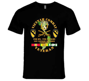 Army - Vietnam Combat Cavalry Veteran W 2nd Bn 7th Cav Dui - 1st Cav Div T-shirt