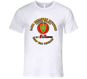 24th Infantry Division - Desert Shield with Service Ribbons T-Shirt, Premium, and Hoodie