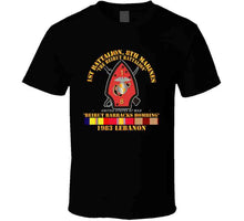 Load image into Gallery viewer, Usmc - 1st Bn, 8th Marines - Beirut Barracks Bombing W Svc Long Sleeve T Shirt
