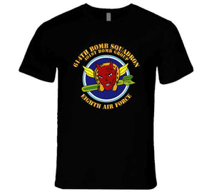 614th Bomb Squadron - 401st Bomb Group - 8th Air Force with Text T Shirt, Hoodie and Premium