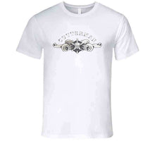 Load image into Gallery viewer, Uscg - Cutterman Badge - Enlisted  - Silver W Top Txt T Shirt
