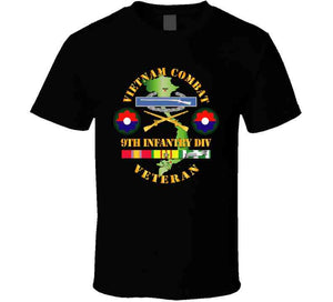 Army - Vietnam Combat Infantry Veteran, with 9th Infantry Division, Shoulder Sleeve Insignia - T Shirt, Hoodie, and Premium