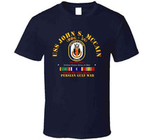 Load image into Gallery viewer, Navy - Destroyer - Uss John S Mccain - 2003 Gulf War W Ship Ribbons T Shirt
