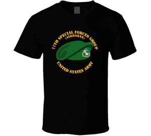 77th Special Forces Group, (Airborne), Beret with Text - T Shirt, Premium and Hoodie