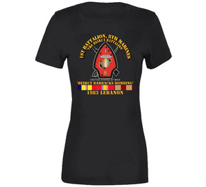 Usmc - 1st Bn, 8th Marines - Beirut Barracks Bombing W Svc T Shirt