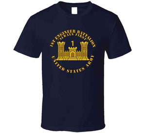 1st Engineer Battalion - Always First - Eng Branch Num - Us Army Ladies T Shirt