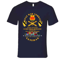 Load image into Gallery viewer, Army - Gulf War Combat Vet W  A Btry 333rd Far - 1st Cav Div W Gulf Svc T Shirt
