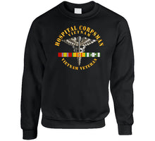 Load image into Gallery viewer, Navy - Hospital Corpsman W Vietnam Svc Ribbons X 300 Long Sleeve T Shirt
