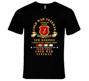 Usmc - Cold War Vet - 9th Marines W Cold Svc X 300 T Shirt