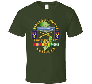 Army - Vietnam Combat, 196th Infantry Brigade, Veteran with Shoulder Sleeve Insignia - T Shirt, Premium and Hoodie