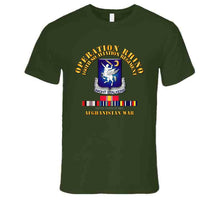 Load image into Gallery viewer, Special Operations Forces - Operation Rhino - Afghanistan - 160th Special Operations Aviation Regiment  With Service Ribbon T Shirt, Premium &amp; Hoodie
