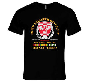 864th Engineer Bn - June 9 1965 - 6 Sept 1965 - Vietnam Vet W Vn Svc T Shirt