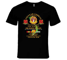 Load image into Gallery viewer, Usmc - 1st Bn 9th Marines - 3rd Mardiv - Operation Dewey Canyon W Vn Svc T Shirt
