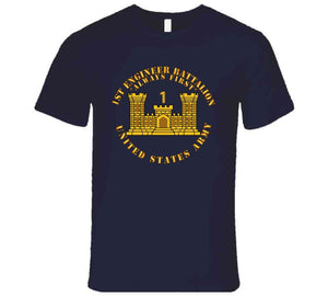 1st Engineer Battalion - Always First - Eng Branch Num - Us Army Ladies T Shirt