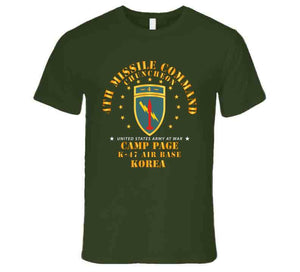 Army - 4th Missile Command - Camp Page - K-47 Air Base - Chuncheon, Korea X 300 T Shirt