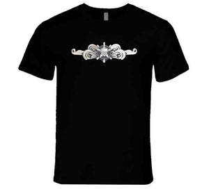 Uscg - Cutterman Badge - Enlisted  - Silver  Wo Txt T Shirt
